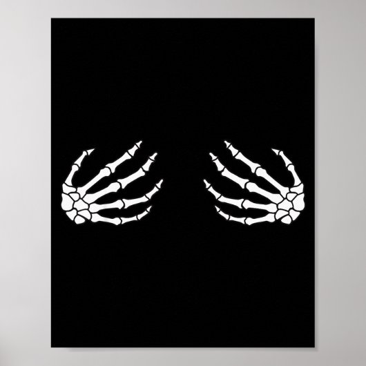 Halloween Women's Skeleton Hand  Poster (Voorkant)