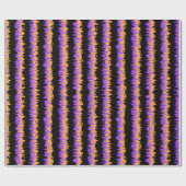 Halloween Wonky Stripes Wrapping Paper Cadeaupapier (Vlak)