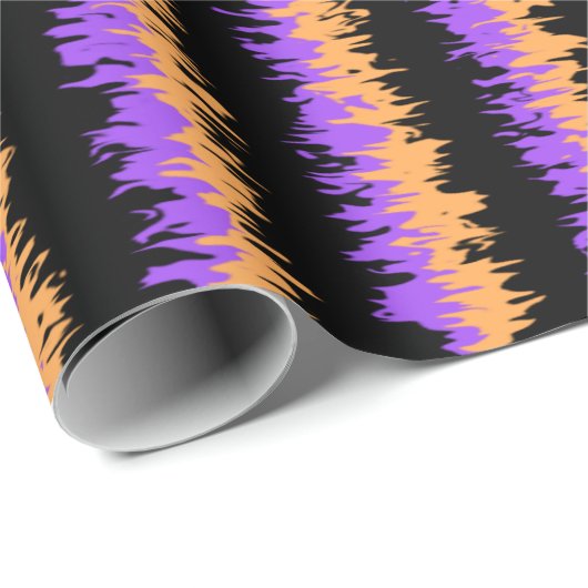 Halloween Wonky Stripes Wrapping Paper Cadeaupapier (Rol Hoek)