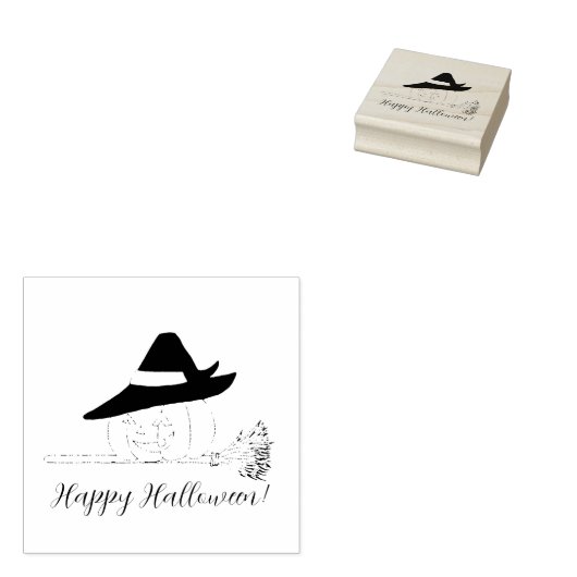 Halloween Wood Art Stamp Rubberstempel (Gestempeld)