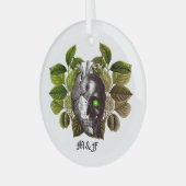 Halloween Woodland Glas Ornament (Voorkant links)