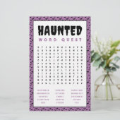 Halloween woord zoeken spel | Spookverhalen Briefpapier (Staand voorkant)