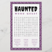 Halloween woord zoeken spel | Spookverhalen Briefpapier (Voorkant)