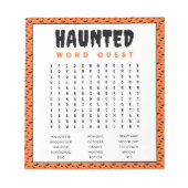 Halloween woord zoeken spel | Spookverhalen Notitieblok (Voorkant)