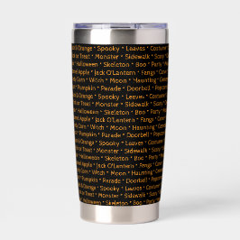Halloween Woorden Thermische Tumbler  Geïsoleerde Drinkbeker