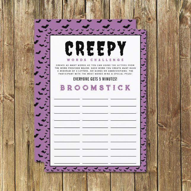 Halloween Woorden Uitdagingsspel | Word-spellen (Creator heeft geüpload)