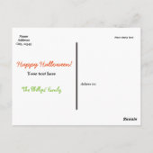 Halloween Words Fun Typography Briefkaart Kaart (Achterkant)