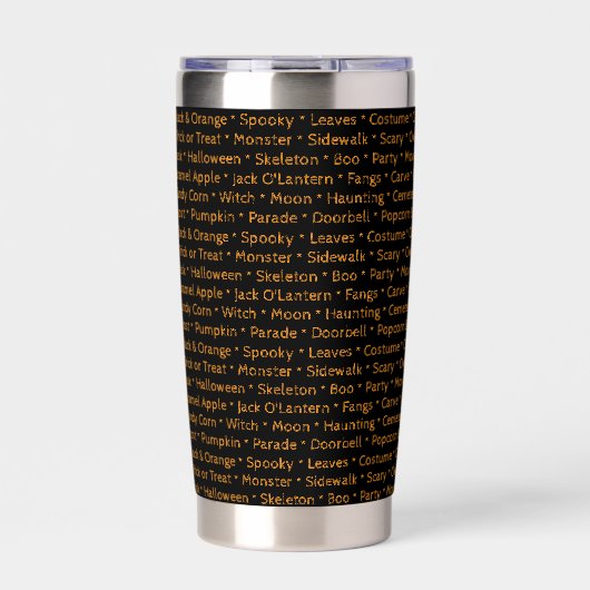 Halloween Words Thermal Tumbler  Geïsoleerde Drinkbeker (Voorkant)