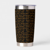 Halloween Words Thermal Tumbler  Geïsoleerde Drinkbeker (Links)