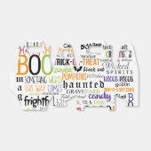 Halloween Words Typography Fun Party Favor Boxes Bedankdoosjes (Uitgevouwen)