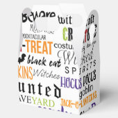 Halloween Words Typography Fun Party Favor Boxes Bedankdoosjes (Geopend)