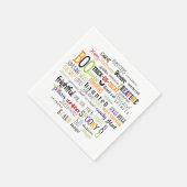 Halloween Words Typography Fun Party Napkins Servet (Hoek)