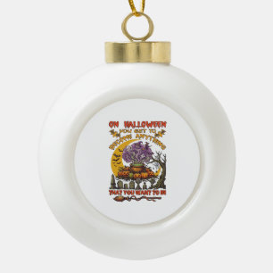 Halloween Wordt Alles Ketel Kat Geest Pompoen Keramische Bal Ornament