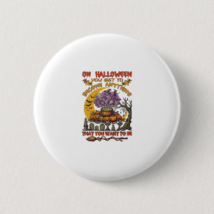 Halloween Wordt Alles Ketel Kat Geest Pompoen Ronde Button 5,7 Cm