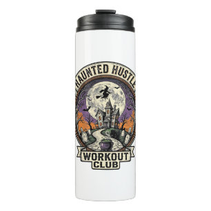 Halloween Workout-shirt Behekste Hustle Graveren A Thermosbeker