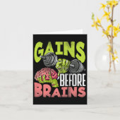 Halloween Workout Zombie Gewichtheffen Winsten Voo Kaart (Gele Bloem)