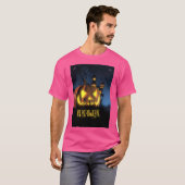 Halloween wow roze kleur T-shirt (Voorkant volledig)