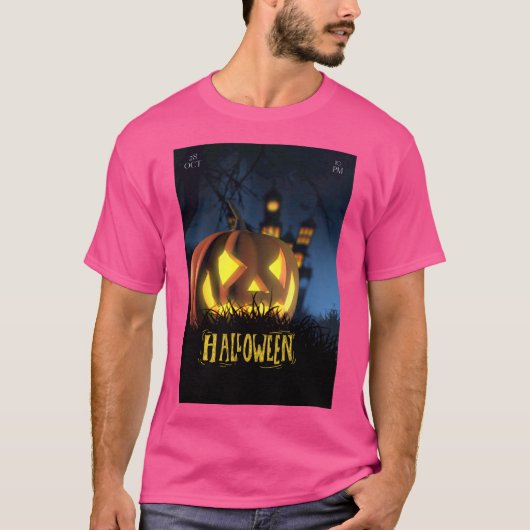 Halloween wow roze kleur T-shirt (Voorkant)