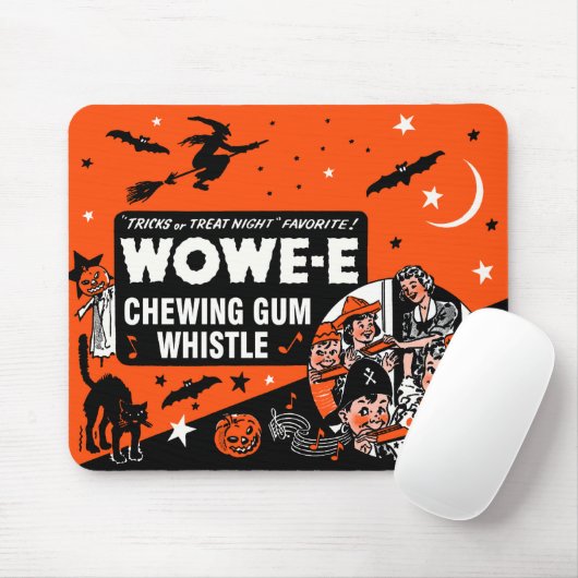 Halloween Wowe-e Whistle Snoep Box Art Mousepad Muismat (Met muis)