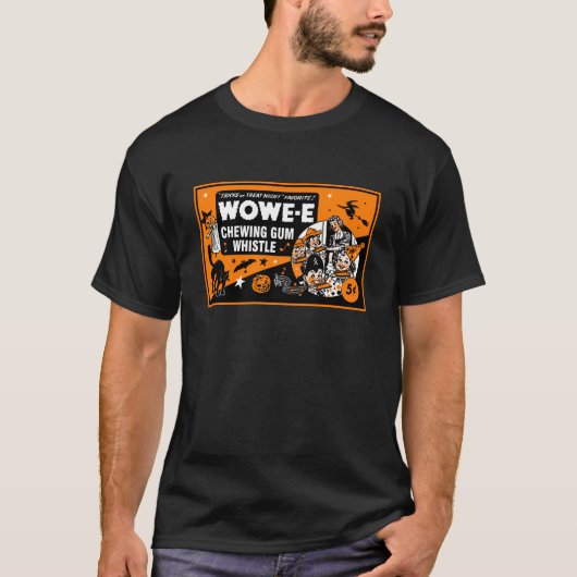  Halloween Wowe-e Whistle Snoep Box Art T-shirt (Voorkant)