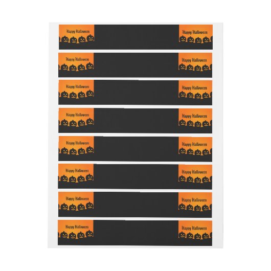 Halloween Wrap rond Etiketten Adreslabel Wikkel (Vel)