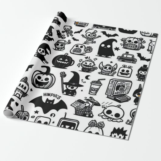 Halloween Wrapping Paper Cadeaupapier (Uitgerold)