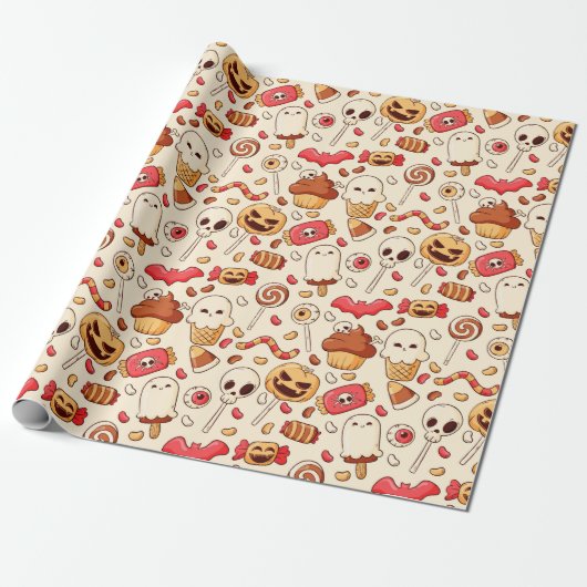 Halloween Wrapping Paper Cadeaupapier (Uitgerold)