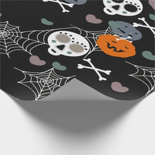 Halloween wrapping paper cadeaupapier (Hoek)