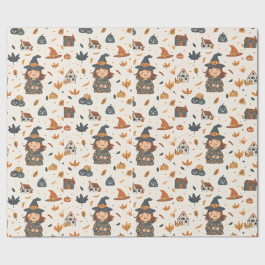 Halloween Wrapping Paper Cadeaupapier (Zoom)
