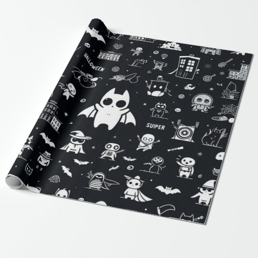Halloween Wrapping Paper Cadeaupapier (Uitgerold)