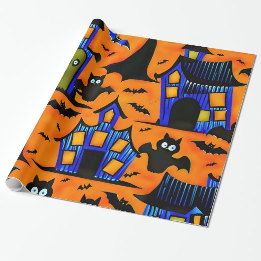 Halloween Wrapping Paper Cadeaupapier (Uitgerold)