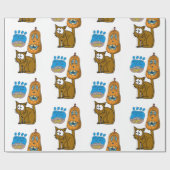 Halloween Wrapping Paper, Cat Cadeaupapier (Vlak)