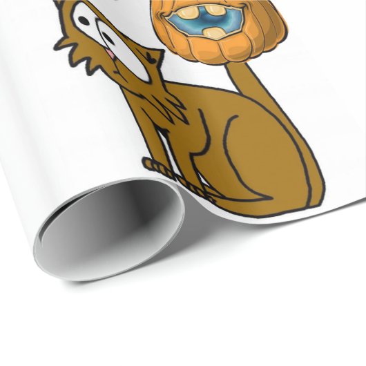 Halloween Wrapping Paper, Cat Cadeaupapier (Rol Hoek)