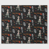 Halloween Wrapping Paper, Happy Halloween Cadeaupapier (Vlak)
