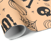 Halloween Wrapping Paper Kind Schattige Sinaasappe Cadeaupapier (Rol Hoek)