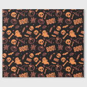 Halloween Wrapping Paper Kinder Schattigee Sinaasa Cadeaupapier (Vlak)