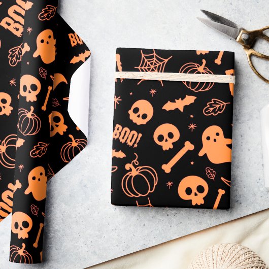 Halloween Wrapping Paper Kinder Schattigee Sinaasa Cadeaupapier