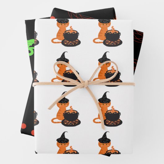 Halloween wrapping paper - mixed sheets (In situ)