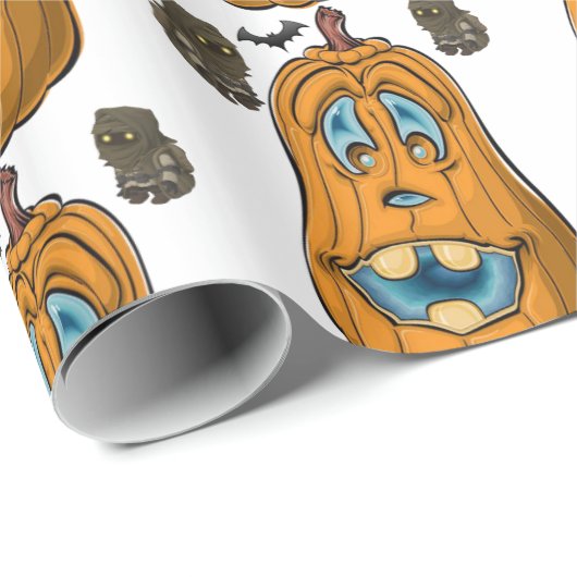 Halloween Wrapping Paper, pompoen Cadeaupapier (Rol Hoek)