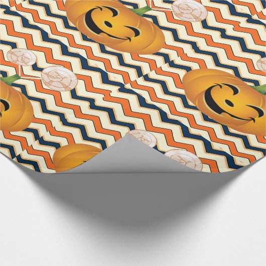 Halloween Wrapping Paper, pompoen Cadeaupapier (Hoek)