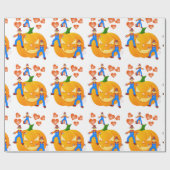 Halloween Wrapping Paper, pompoen Cadeaupapier (Vlak)