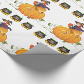 Halloween Wrapping Paper, pompoen Cadeaupapier (Hoek)
