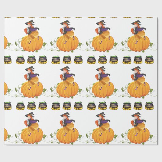Halloween Wrapping Paper, pompoen Cadeaupapier (Vlak)