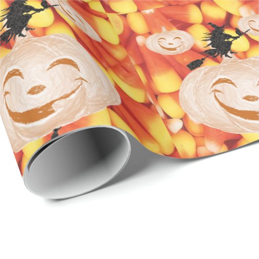 Halloween Wrapping Paper, pompoen Cadeaupapier (Rol Hoek)