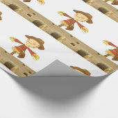 Halloween Wrapping Paper, Scarecrow Cadeaupapier (Hoek)
