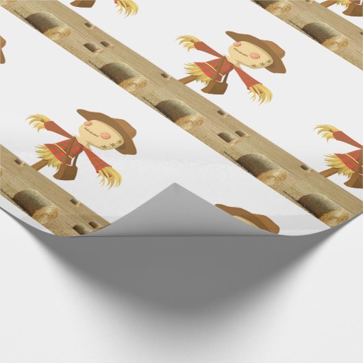 Halloween Wrapping Paper, Scarecrow Cadeaupapier (Hoek)