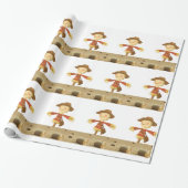 Halloween Wrapping Paper, Scarecrow Cadeaupapier (Uitgerold)