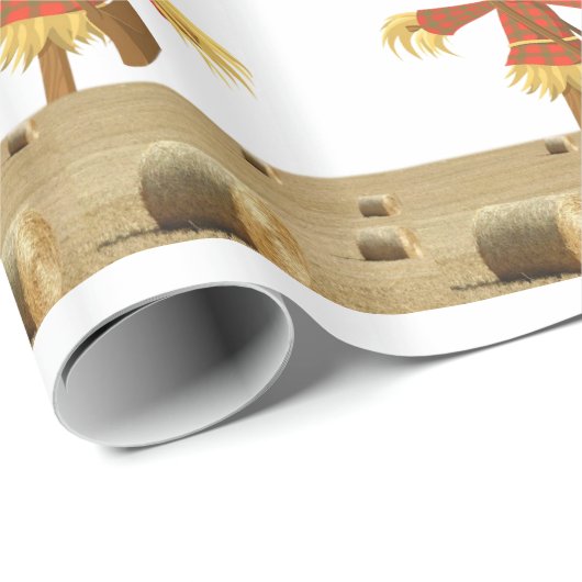 Halloween Wrapping Paper, Scarecrow Cadeaupapier (Rol Hoek)