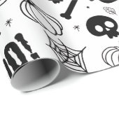 Halloween Wrapping Paper Schattigee Kinder Zwart W Cadeaupapier (Rol Hoek)