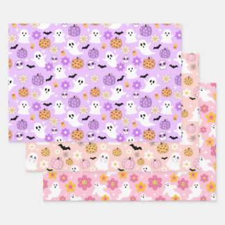Halloween Wrapping Paper Sheets Set van 3